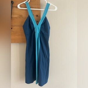 Blue and Aqua V-Neck Dress Patagonia